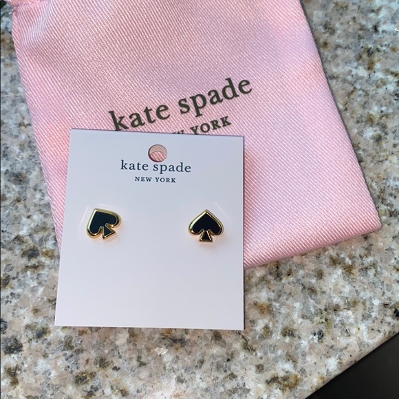 Sold 😍Kate Spade Mini Gold Signature  Earrings - Picture 2 of 5